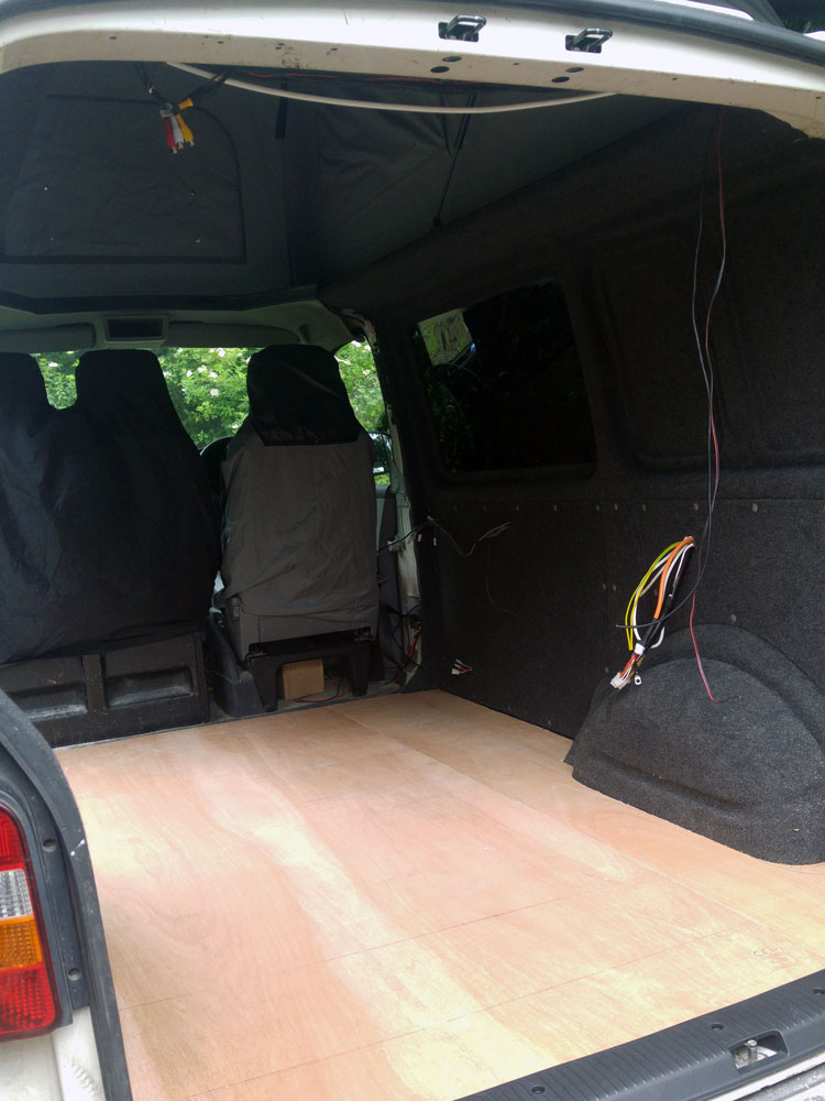 VW t5 flooring fitted