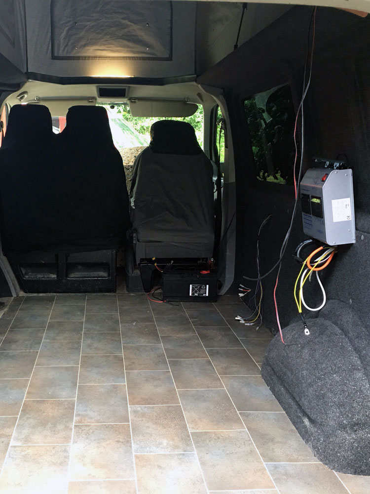 VW t5 floor covering and PSU
