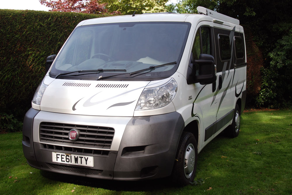Fiat Ducatto conversion: External front showing decals