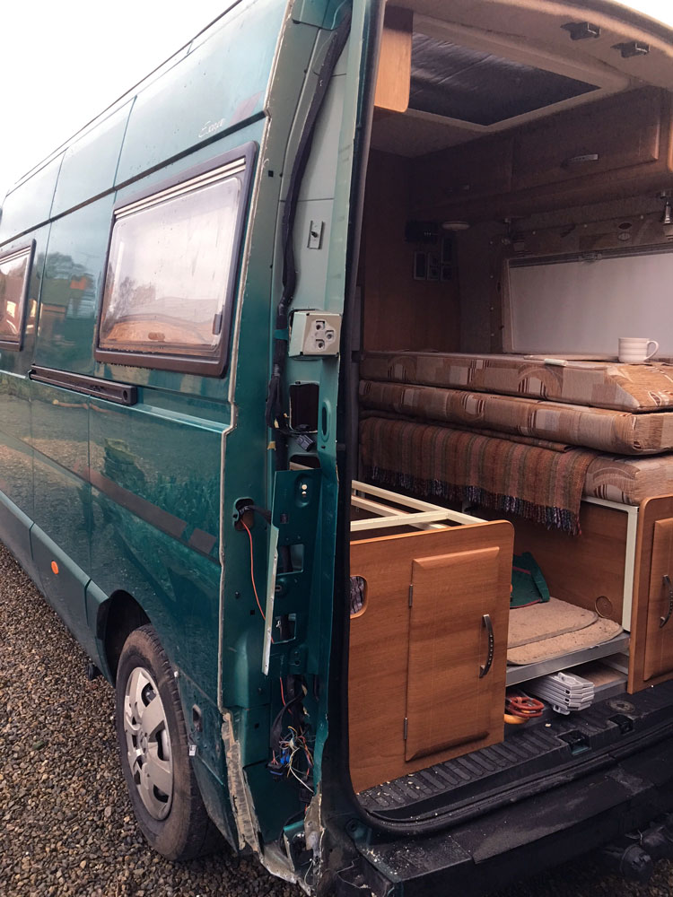 Removal of the damaged panel