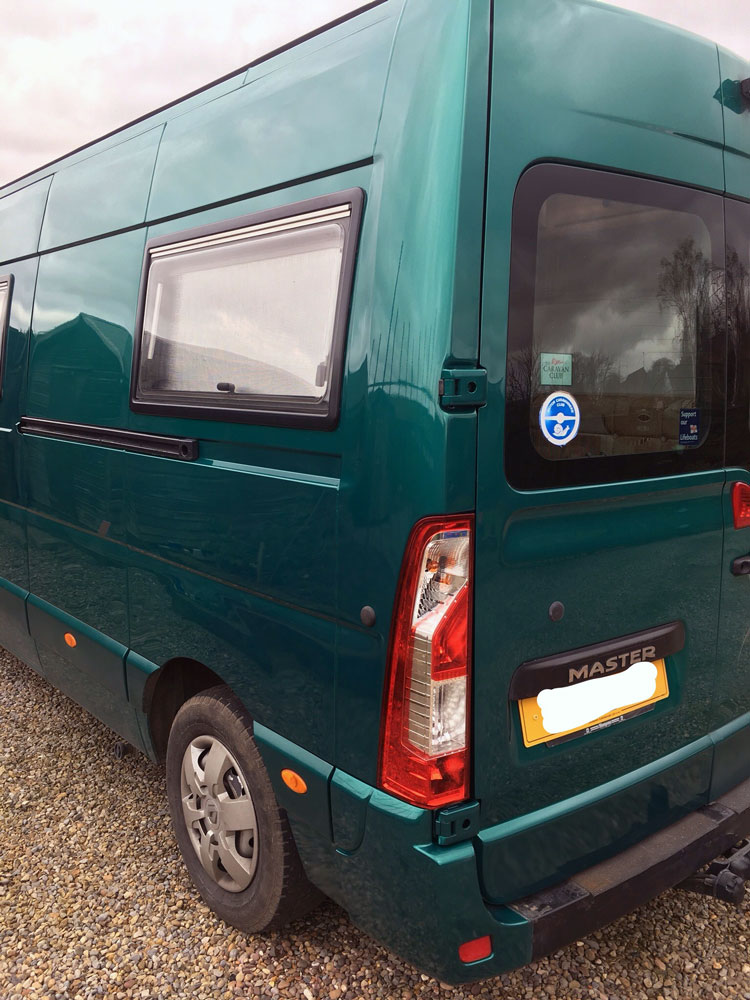 The repaired rear corner