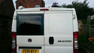Fiat Ducatto conversion rear door glazing