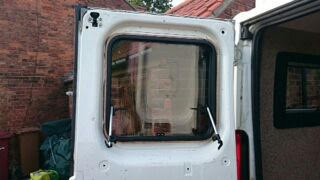 Fiat Ducatto conversion rear door glazing