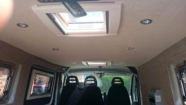 Fiat Ducatto conversion interior roof