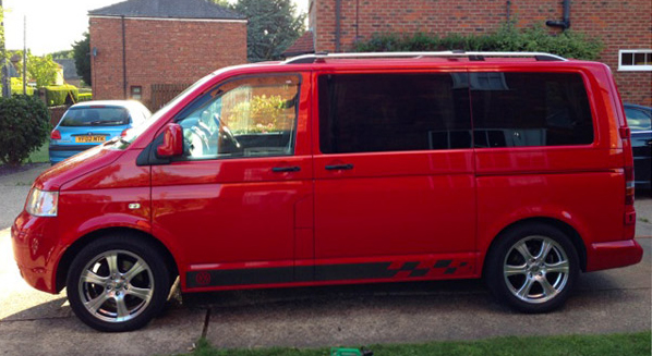VW t5 conversion rear view